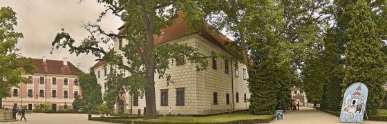 Třeboňský zámek panoramaticky